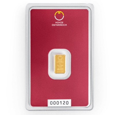 1g zlata - Münze Österreich