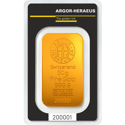 50g of gold | Argor-Heraeus