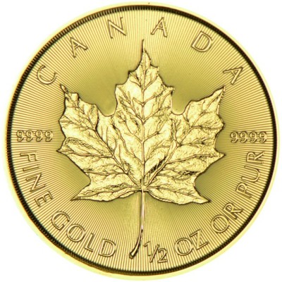 1/2 unce zlata - Kanadski javorov list