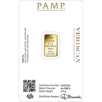 2.5g zlata | PAMP