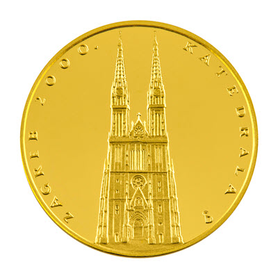 Zlatna medalja Zagrebačka katedrala + kutija (trenutno nedostupno)