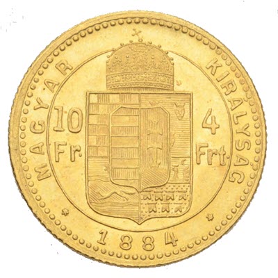 10 mađarskih franaka - 4 forinte