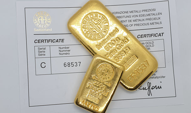 Argor Heraeus gold bars pictures