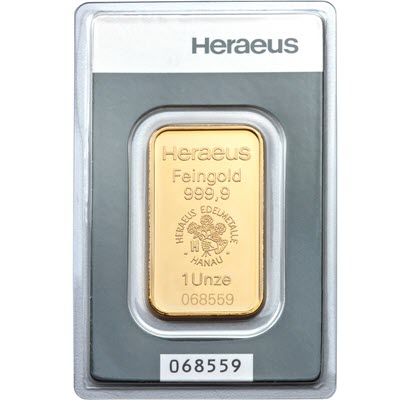 1 unca zlata | Heraeus (blago oštećeno pakiranje)