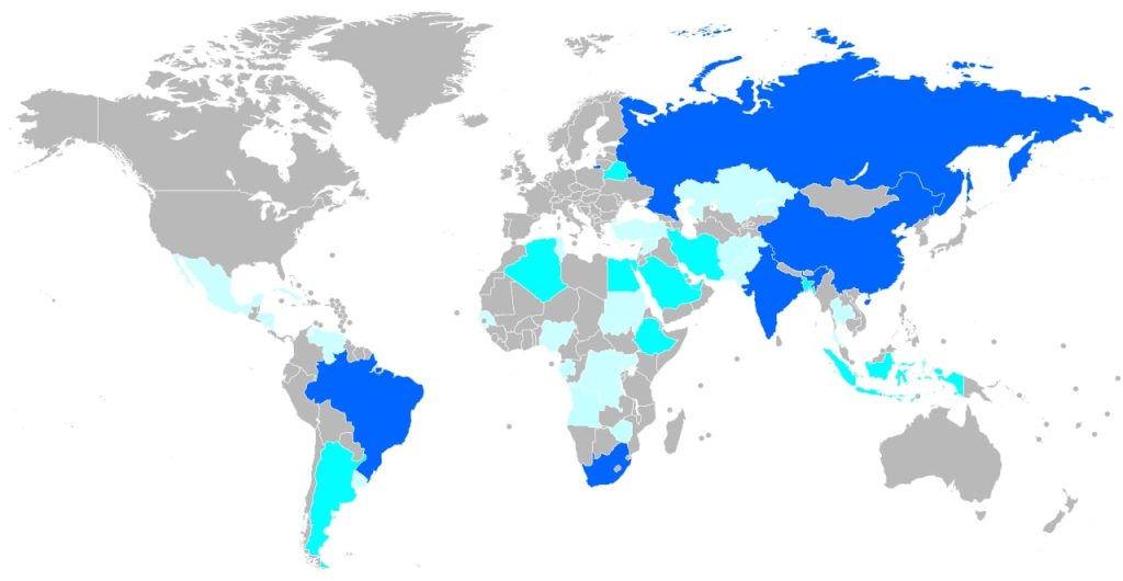 BRICS-karta-zemalja